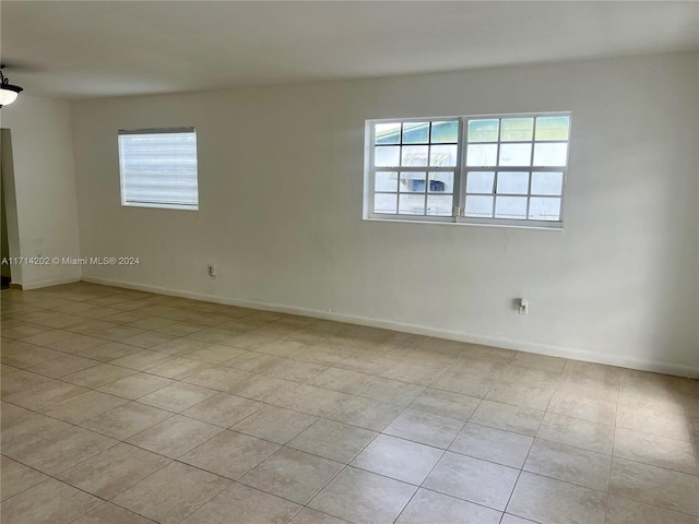 view of tiled empty room