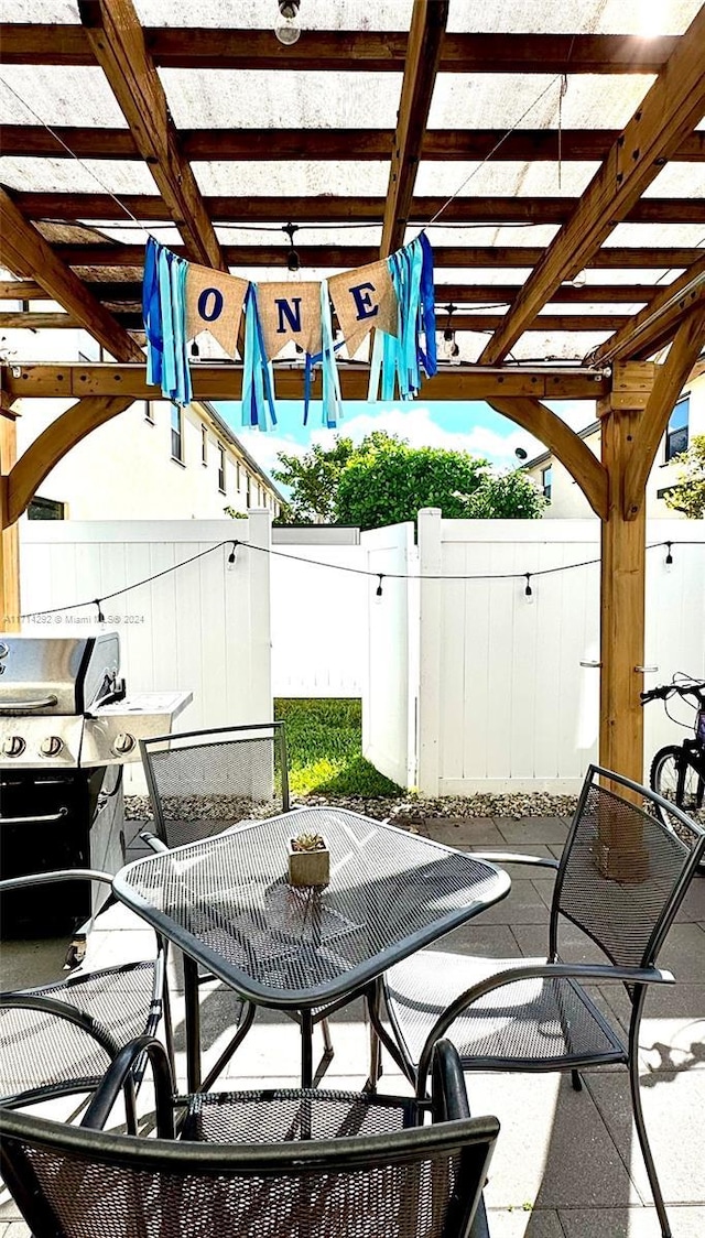 view of patio / terrace featuring area for grilling