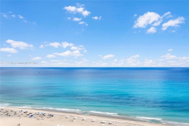 water view with a view of the beach