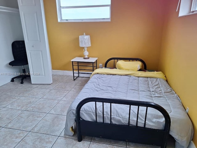 view of tiled bedroom