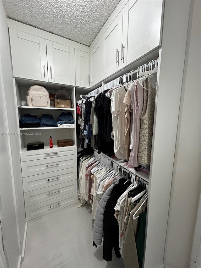 view of walk in closet