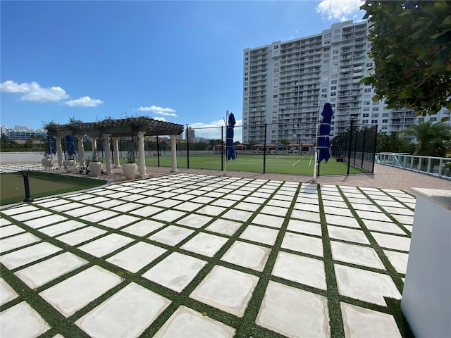 view of patio with a pergola