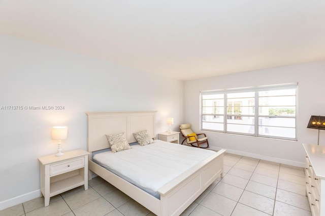 view of tiled bedroom