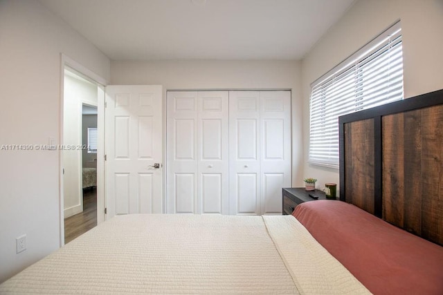 bedroom with a closet