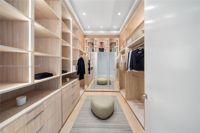 mudroom with light hardwood / wood-style flooring