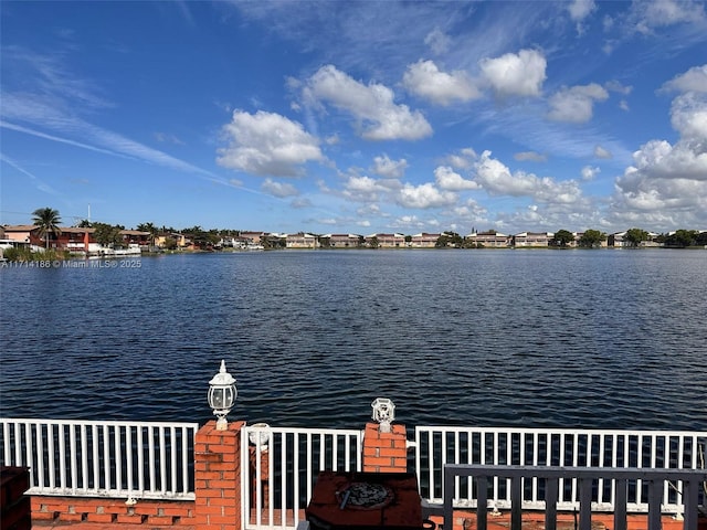 view of water feature