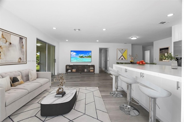 living room featuring hardwood / wood-style flooring