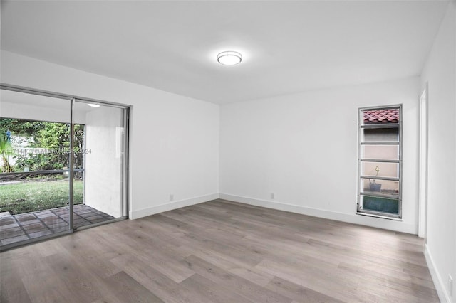 empty room featuring light wood-type flooring