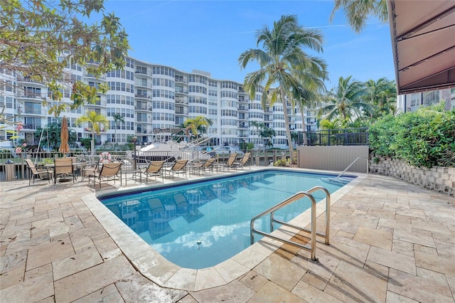 view of pool with a patio area