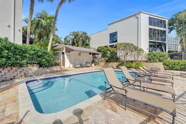 view of pool with a patio