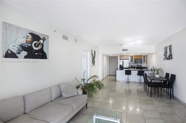 1750 N Bayshore Dr Unit 3210, Miami, FL 33132 - living room with light tile patterned floors