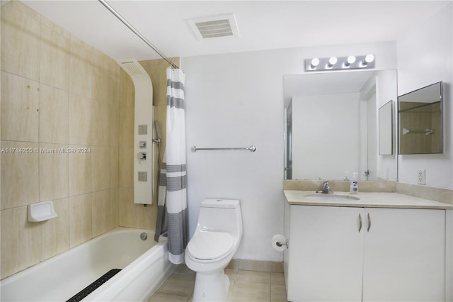 1750 N Bayshore Dr Unit 3210, Miami, FL 33132 - full bath featuring vanity, shower / tub combo, and tile patterned flooring