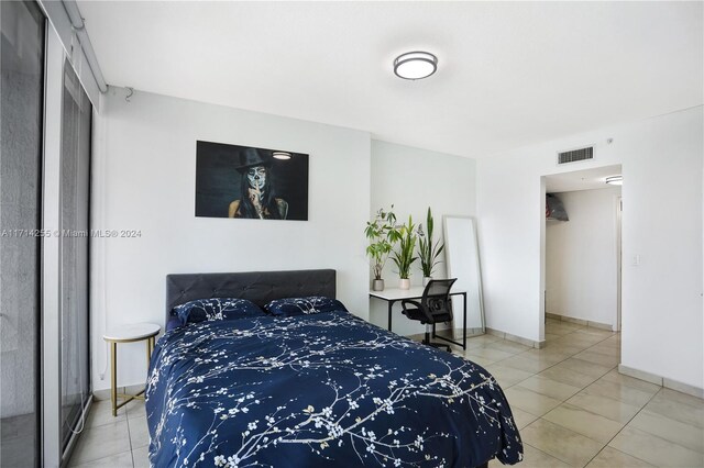 view of tiled bedroom