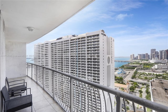 1750 N Bayshore Dr Unit 3210, Miami, FL 33132 - balcony with a water view and a view of city
