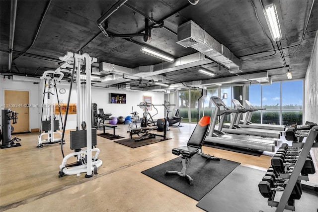 view of workout area