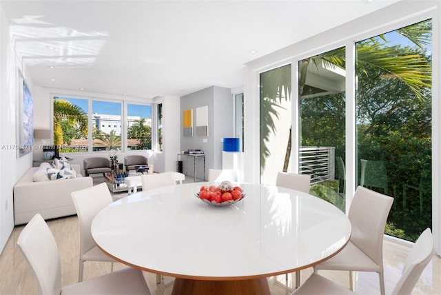 view of dining area