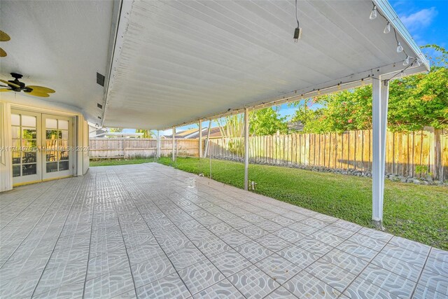 view of patio with french doors