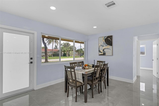 view of dining space