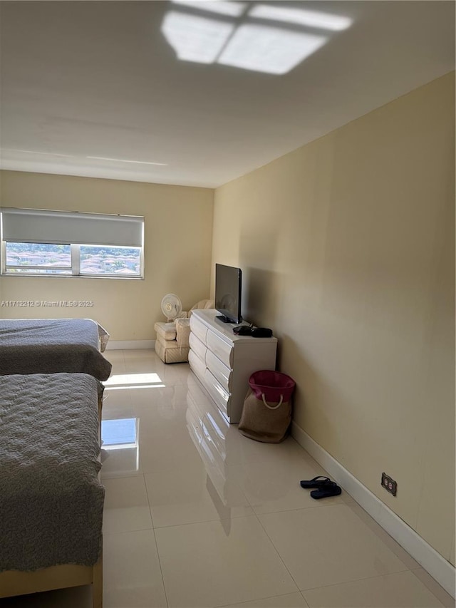 view of tiled bedroom