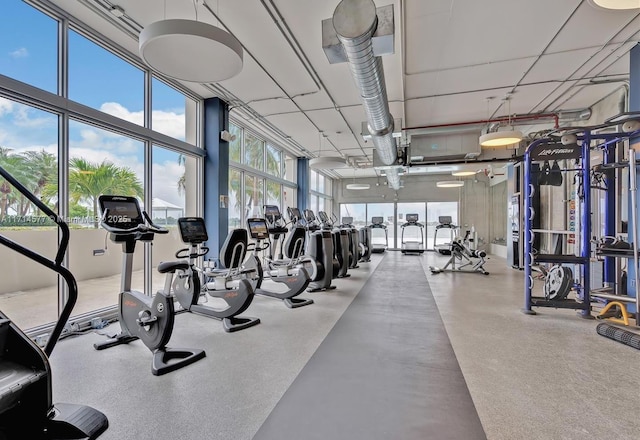 view of exercise room