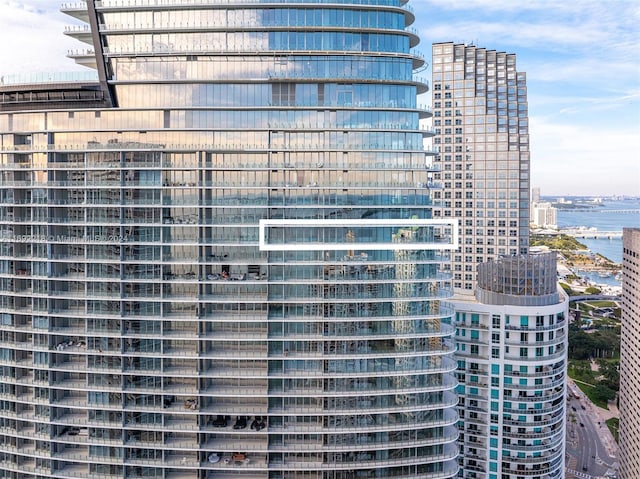 view of property with a water view