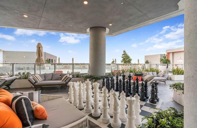 view of patio / terrace with an outdoor hangout area