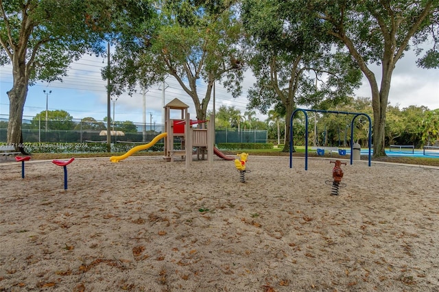 view of play area