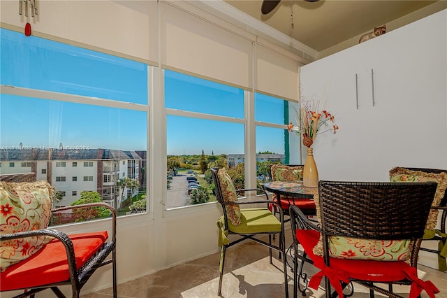 view of sunroom