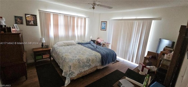 bedroom with ceiling fan