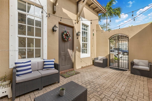 view of patio / terrace with an outdoor living space