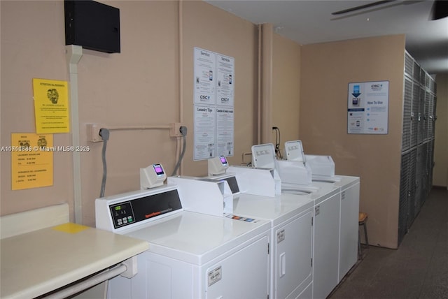 laundry area featuring washer and dryer