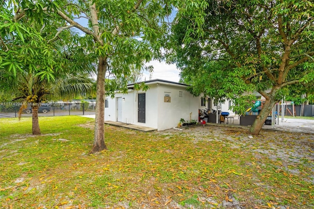 view of yard with a playground