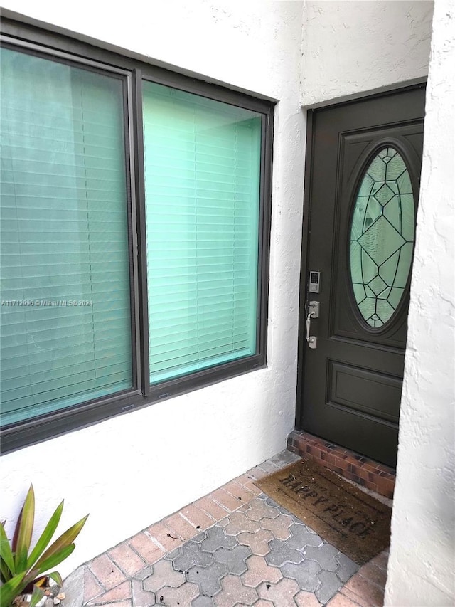 view of doorway to property