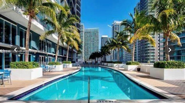 60 SW 13th St Unit 1700, Miami, FL 33130 - community pool featuring a patio and a city view