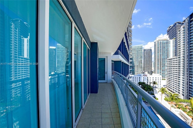 balcony featuring a city view