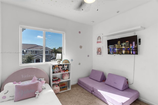 interior space featuring carpet flooring