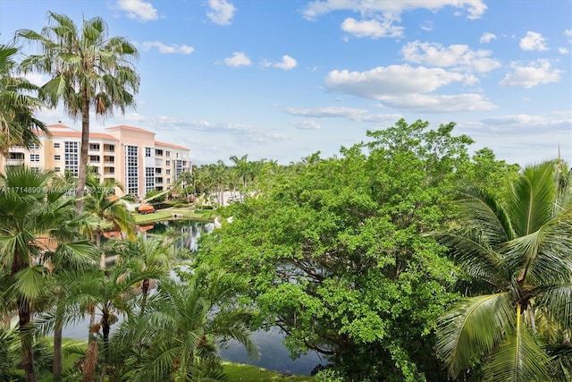 view of property with a water view