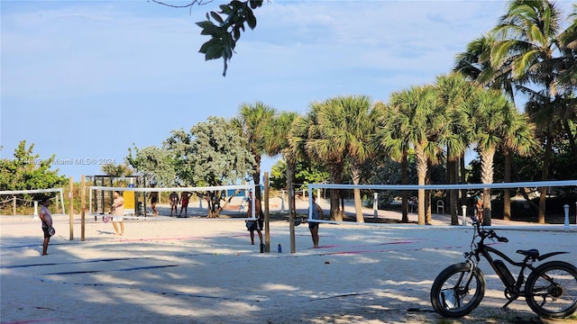 surrounding community featuring volleyball court