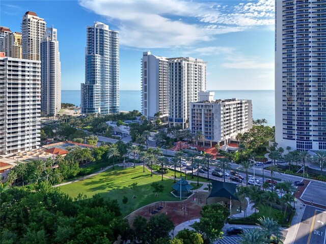 view of city featuring a water view