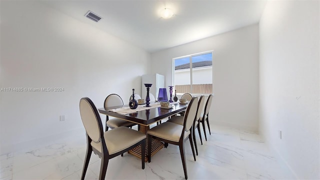 view of dining area