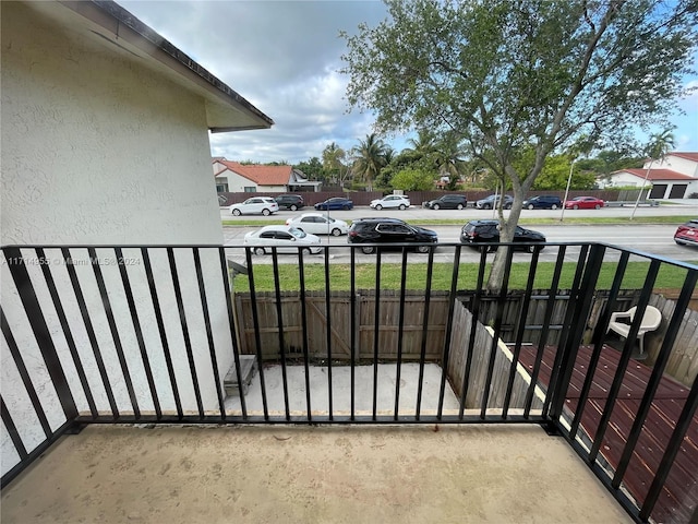 view of balcony