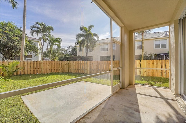 view of sunroom