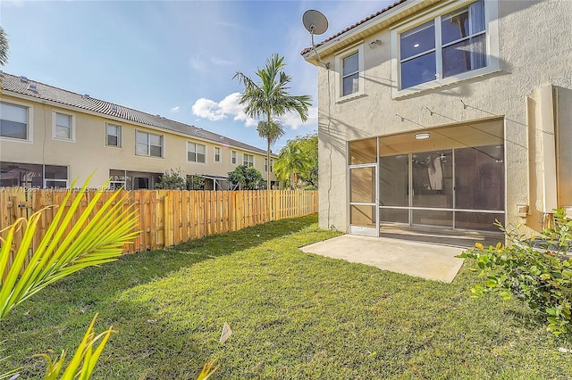 view of yard with a patio