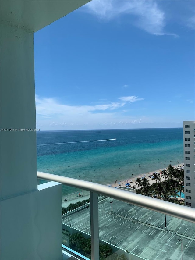 property view of water with a view of the beach