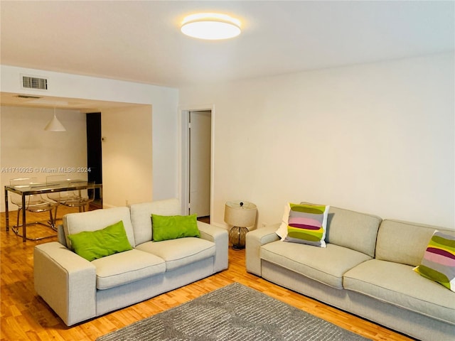 living room featuring hardwood / wood-style floors