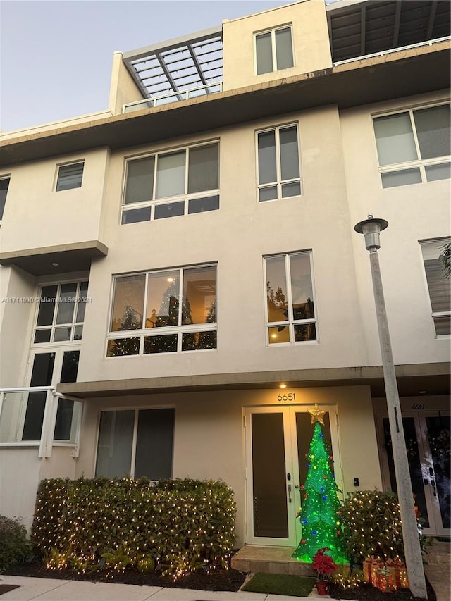 exterior space featuring french doors