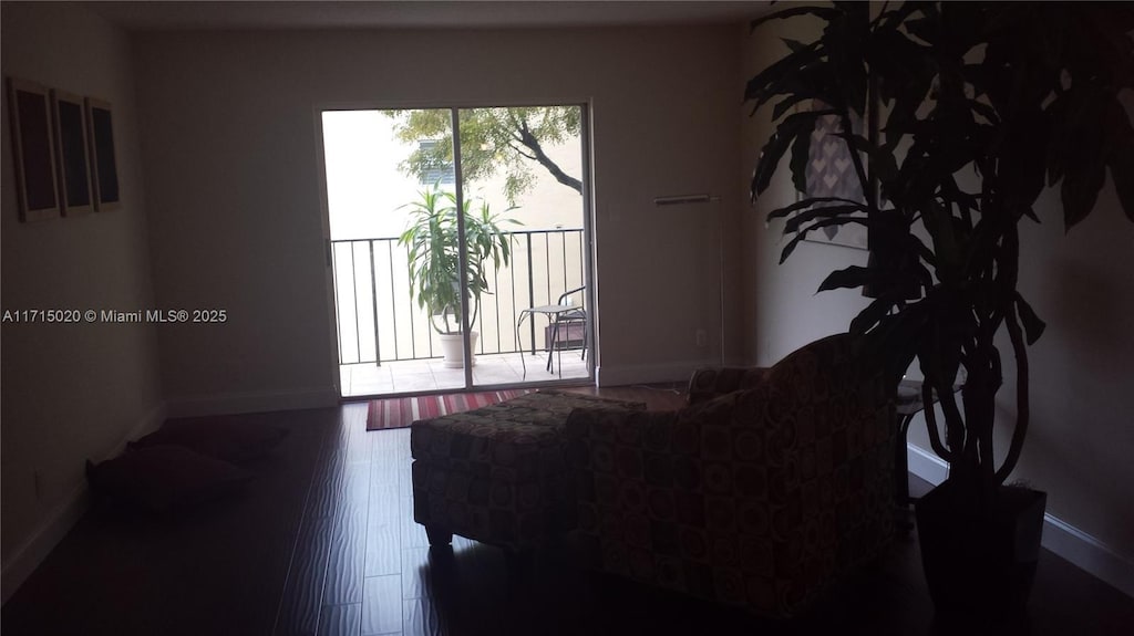 living room featuring hardwood / wood-style floors