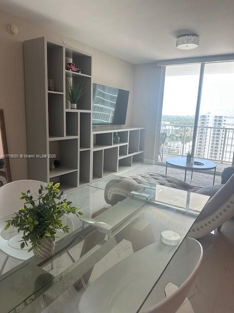 1250 S Miami Ave Unit 2013, Miami, FL 33130 - living area featuring floor to ceiling windows and marble finish floors