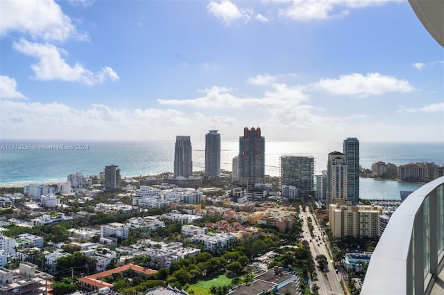 view of city featuring a water view