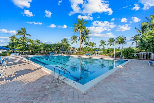 view of pool with a patio area